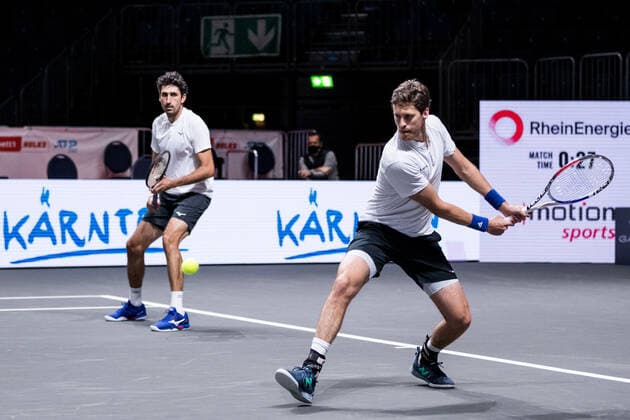 bett1HULKS Championship - ATP, Tennis Herren 250; Koeln, 24.10.2020 OSWALD und DANIELL Halbfinale Doppel: Marcus DANIELL (NZL) und Philipp OSWALD (AUT) vs Kevin KRAWIETZ (GER) und Andreas MIES (GER) 3 bett1HULKS Championship - ATP 250 am 24.10.2020 in Koeln (LANXESSarena), Deutschland Copyright: xBEAUTIFULxSPORTS Wunderlx