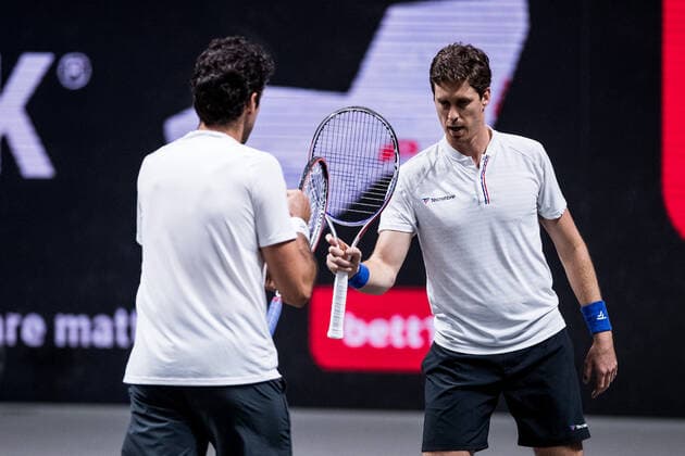 bett1HULKS Championship - ATP, Tennis Herren 250; Koeln, 24.10.2020 OSWALD und DANIELL Halbfinale Doppel: Marcus DANIELL (NZL) und Philipp OSWALD (AUT) vs Kevin KRAWIETZ (GER) und Andreas MIES (GER) 3 bett1HULKS Championship - ATP 250 am 24.10.2020 in Koeln (LANXESSarena), Deutschland Copyright: xBEAUTIFULxSPORTS Wunderlx
