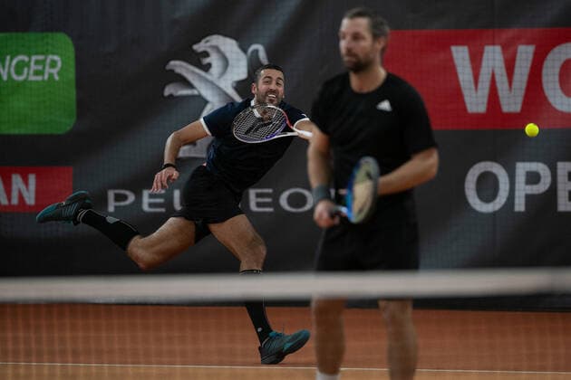 Andre Begemann, David Pel, Herren Doppel Tennis - Wolffkran Open - ATP, Tennis Herren Challenger - TC Ismaning - Ismaning - Bavaria - Germany - 24 October 2020. Â Copyright: xJuergenxHasenkopfx