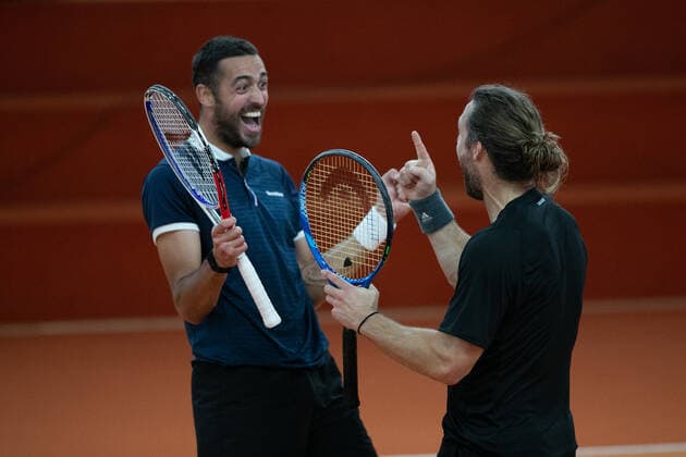 Andre Begemann, David Pel jubeln nach dem Sieg, Jubel, Freude, Emotion, Herren Doppel, Finale, Endspiel Tennis - Wolffkran Open - ATP, Tennis Herren Challenger - TC Ismaning - Ismaning - Bavaria - Germany - 24 October 2020. Â Copyright: xJuergenxHasenkopfx