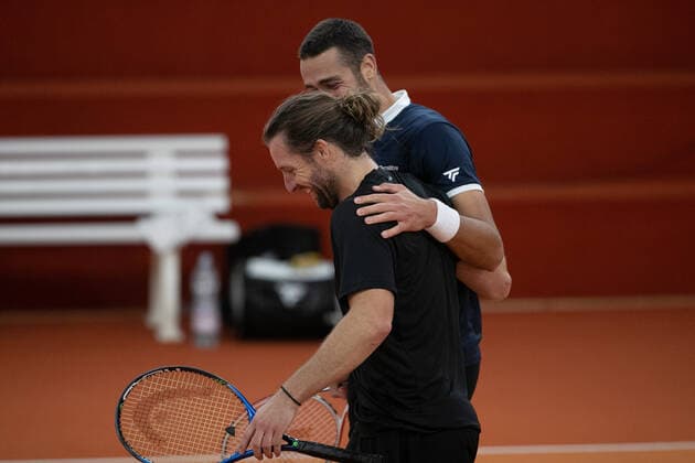 Andre Begemann, David Pel jubeln nach dem Sieg, Jubel, Freude, Emotion, Herren Doppel, Finale, Endspiel Tennis - Wolffkran Open - ATP, Tennis Herren Challenger - TC Ismaning - Ismaning - Bavaria - Germany - 24 October 2020. Â Copyright: xJuergenxHasenkopfx
