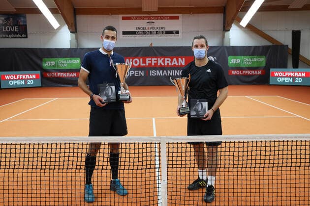 Sieger Andre Begemann, David Pel, Herren Doppel, Siegerehrung, Praesentation Tennis - Wolffkran Open - ATP, Tennis Herren Challenger - TC Ismaning - Ismaning - Bavaria - Germany - 24 October 2020. Â Copyright: xJuergenxHasenkopfx