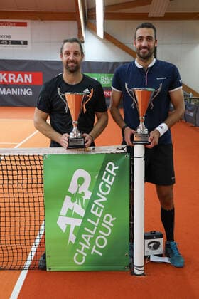 Sieger Andre Begemann, David Pel, Herren Doppel, Siegerehrung, Praesentation Tennis - Wolffkran Open - ATP, Tennis Herren Challenger - TC Ismaning - Ismaning - Bavaria - Germany - 24 October 2020. Â Copyright: xJuergenxHasenkopfx