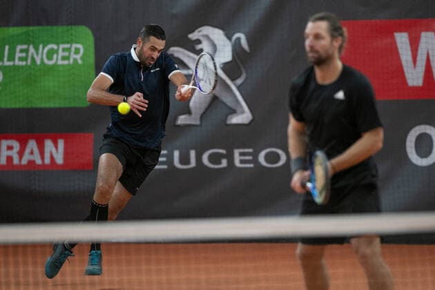 Andre Begemann, David Pel, Herren Doppel, Finale, Endspiel Tennis - Wolffkran Open - ATP, Tennis Herren Challenger - TC Ismaning - Ismaning - Bavaria - Germany - 24 October 2020. Â Copyright: xJuergenxHasenkopfx