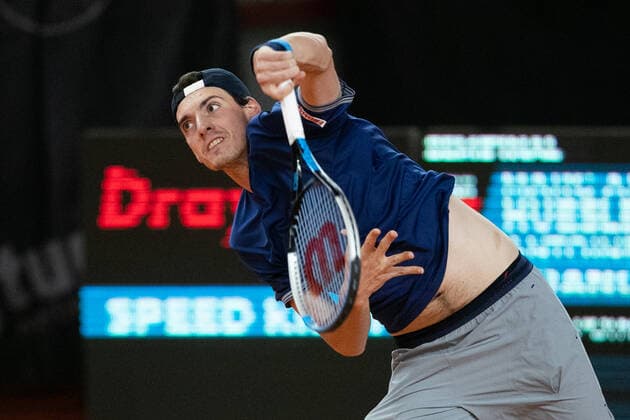 Marc-Andrea Huesler(SUI) Tennis - Wolffkran Open - ATP, Tennis Herren Challenger - TC Ismaning - Ismaning - Bavaria - Germany - 24 October 2020. Â Copyright: xJuergenxHasenkopfx