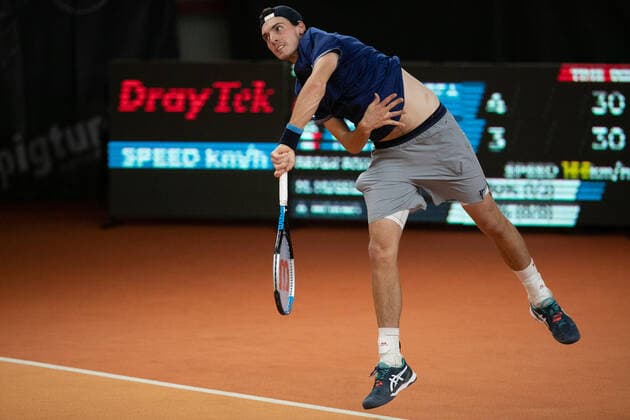 Marc-Andrea Huesler(SUI) Tennis - Wolffkran Open - ATP, Tennis Herren Challenger - TC Ismaning - Ismaning - Bavaria - Germany - 24 October 2020. Â Copyright: xJuergenxHasenkopfx