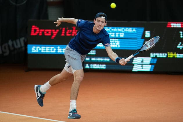 Marc-Andrea Huesler(SUI) Tennis - Wolffkran Open - ATP, Tennis Herren Challenger - TC Ismaning - Ismaning - Bavaria - Germany - 24 October 2020. Â Copyright: xJuergenxHasenkopfx