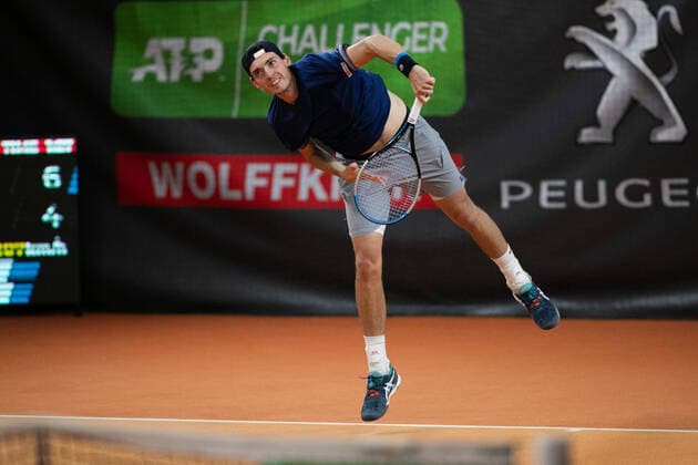 Marc-Andrea Huesler(SUI) Tennis - Wolffkran Open - ATP, Tennis Herren Challenger - TC Ismaning - Ismaning - Bavaria - Germany - 24 October 2020. Â Copyright: xJuergenHasenkopfx