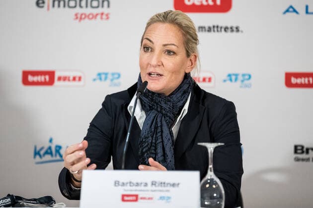 bett1HULKS Championship - ATP, Tennis Herren 250; Koeln, 24.10.2020 Barbara Rittner, Turnierleitung, Bundestrainerin des Deutschen Tennis Bundes Abschlusspressekonferenz bett1HULKS Championship - ATP 250 am 24.10.2020 in Koeln (LANXESSarena), Deutschland Copyright: xBEAUTIFULxSPORTS Wunderlx