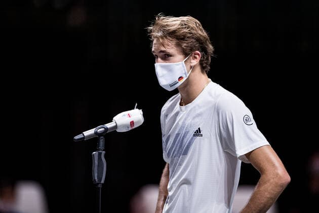 bett1HULKS Championship - ATP, Tennis Herren 250; Koeln, 24.10.2020 Alexander ZVEREV (GER) im Siegerinterview Halbfinale Alexander ZVEREV (GER) 1 vs WC Jannik SINNER (ITA) bett1HULKS Championship - ATP 250 am 24.10.2020 in Koeln (LANXESSarena), Deutschland Copyright: xBEAUTIFULxSPORTS Wunderlx