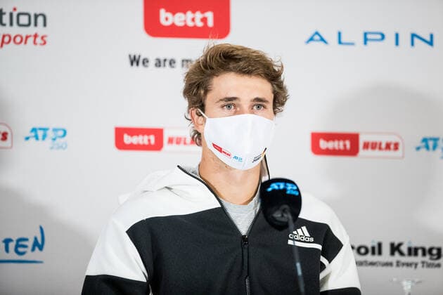 bett1HULKS Championship - ATP, Tennis Herren 250; Koeln, 24.10.2020 Alexander ZVEREV (GER) in der Pressekonferenz nach dem Spiel Halbfinale Alexander ZVEREV (GER) 1 vs WC Jannik SINNER (ITA) bett1HULKS Championship - ATP 250 am 24.10.2020 in Koeln (LANXESSarena), Deutschland Copyright: xBEAUTIFULxSPORTS Wunderlx
