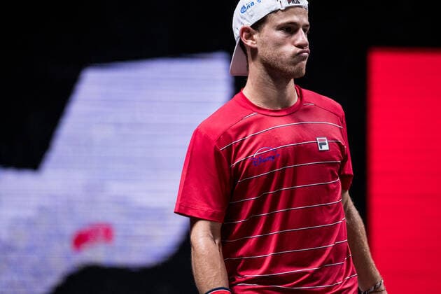 bett1HULKS Championship - ATP, Tennis Herren 250; Koeln, 24.10.2020 Diego SCHWARTZMAN (ARG) zieht eine Schnute Halbfinale Felix AUGER-ALIASSIME (CAN) 5 vs Diego SCHWARTZMAN (ARG) 2 bett1HULKS Championship - ATP 250 am 24.10.2020 in Koeln (LANXESSarena), Deutschland Copyright: xBEAUTIFULxSPORTS Wunderlx