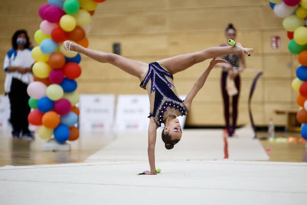 1. Vorrunde der Bundesliga 1+2 in der Rhythmischen Sportgymnastik; 24.10.2020 Regina Krivoseev (TV St. Wendel); 1. Vorrunde der Bundesliga 1+2 in der Rhythmischen Sportgymnastik am 24.10.2020 in der Multifunktionshalle der Hermann-Neuberger-Sportschule in Saarbruecken Saarland.