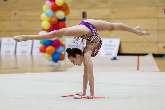 1. Vorrunde der Bundesliga 1+2 in der Rhythmischen Sportgymnastik; 24.10.2020 Darja Varfolomeev (Berliner TSC); 1. Vorrunde der Bundesliga 1+2 in der Rhythmischen Sportgymnastik am 24.10.2020 in der Multifunktionshalle der Hermann-Neuberger-Sportschule in Saarbruecken Saarland.