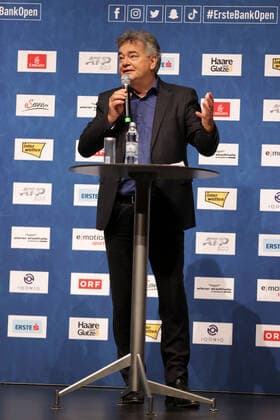TENNIS - ATP, Tennis Herren Erste Bank Open VIENNA,AUSTRIA,25.OCT.20 - TENNIS - ATP World Tour, Erste Bank Open, preview, press conference, PK, Pressekonferenz Image shows vice chancellor Werner Kogler. GEPAxpictures xWalterxLuger