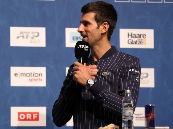 TENNIS - ATP, Tennis Herren Erste Bank Open VIENNA,AUSTRIA,25.OCT.20 - TENNIS - ATP World Tour, Erste Bank Open, preview, press conference, PK, Pressekonferenz Image shows Novak Djokovic (SRB). GEPAxpictures xWalterxLuger