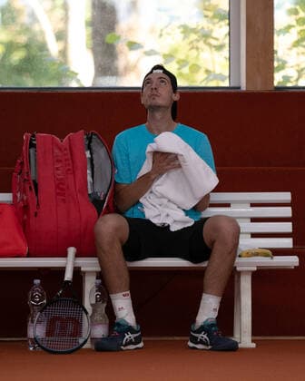 Marc-Andrea Huesler(SUI) Tennis - Wolffkran Open - ATP, Tennis Herren Challenger - TC Ismaning - Ismaning - Bavaria - Germany - 25 October 2020. Â Copyright: xJuergenxHasenkopfx