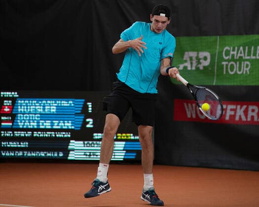 Marc-Andrea Huesler(SUI) Tennis - Wolffkran Open - ATP, Tennis Herren Challenger - TC Ismaning - Ismaning - Bavaria - Germany - 25 October 2020. Â Copyright: xJuergenxHasenkopfx