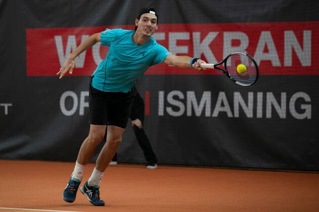 Marc-Andrea Huesler(SUI) Tennis - Wolffkran Open - ATP, Tennis Herren Challenger - TC Ismaning - Ismaning - Bavaria - Germany - 25 October 2020. Â Copyright: xJuergenxHasenkopfx