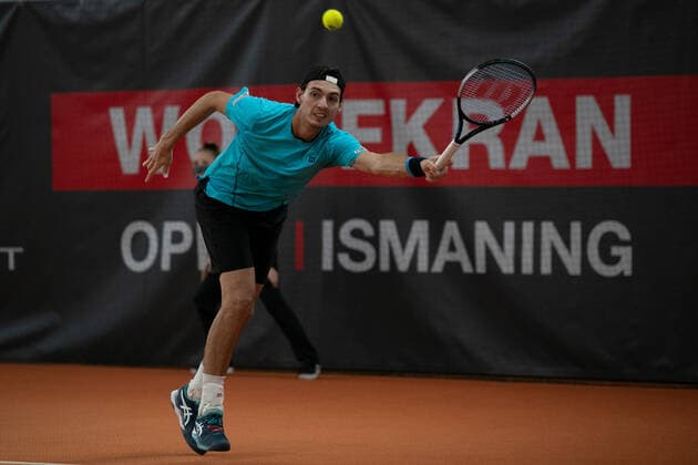 Marc-Andrea Huesler(SUI) Tennis - Wolffkran Open - ATP, Tennis Herren Challenger - TC Ismaning - Ismaning - Bavaria - Germany - 25 October 2020. Â Copyright: xJuergenxHasenkopfx