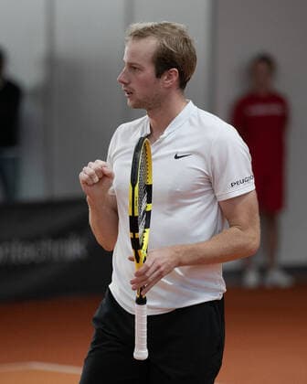 Botic van de Zandschulp (NED) macht die Faust und jubelt, Jubel, Freude, Emotion, Finale, Endspiel Tennis - Wolffkran Open - ATP, Tennis Herren Challenger - TC Ismaning - Ismaning - Bavaria - Germany - 25 October 2020. Â Copyright: xJuergenxHasenkopfx