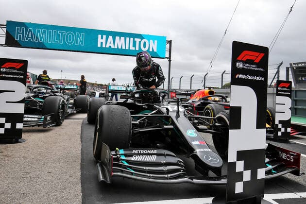 Motorsports: FIA Formula One World Championship, WM, Weltmeisterschaft 2020, Grand Prix of Portugal Motorsports: FIA Formula One World Championship 2020, Grand Prix of Portugal, 44 Lewis Hamilton (GBR, Mercedes-AMG Petronas Formula One Team),