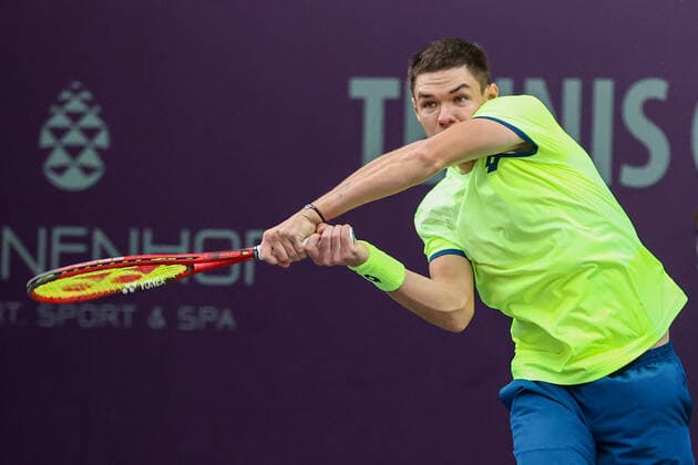 Im Bild: Kamil Majchrzak (POL) TENNIS CHALLENGER HAMBURG - presented by TANNENHOF, Hamburg, Hamburger Tennisverban, 26.10.2020,
