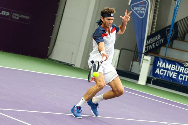 Im Bild: Roberto Marcora (ITA) TENNIS CHALLENGER HAMBURG - presented by TANNENHOF, Hamburg, Hamburger Tennisverban, 26.10.2020,