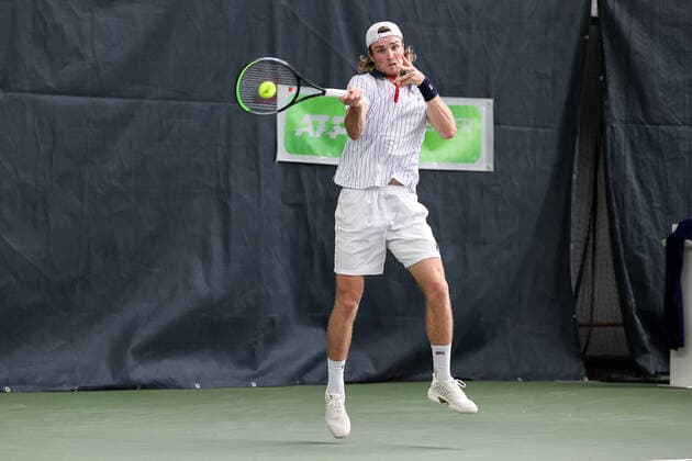 Im Bild: Mikael Torpegaard (DEN) TENNIS CHALLENGER HAMBURG - presented by TANNENHOF, Hamburg, Hamburger Tennisverban, 26.10.2020,