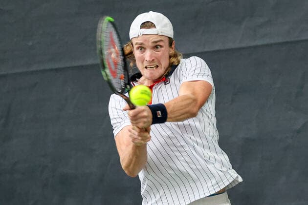 Im Bild: Mikael Torpegaard (DEN) TENNIS CHALLENGER HAMBURG - presented by TANNENHOF, Hamburg, Hamburger Tennisverban, 26.10.2020,