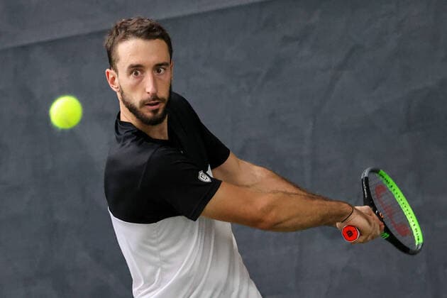Im Bild: Nikola Milojevic (SRB) TENNIS CHALLENGER HAMBURG - presented by TANNENHOF, Hamburg, Hamburger Tennisverband, 26.10.2020,