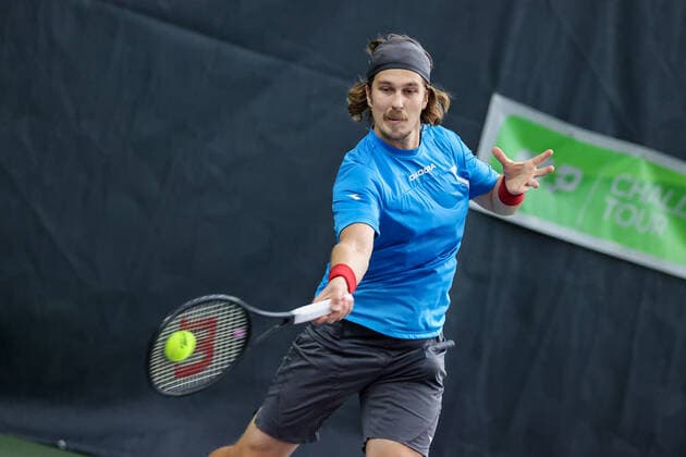 Im Bild: Lukas Lacko (SVK) TENNIS CHALLENGER HAMBURG - presented by TANNENHOF, Hamburg, Hamburger Tennisverband, 26.10.2020,