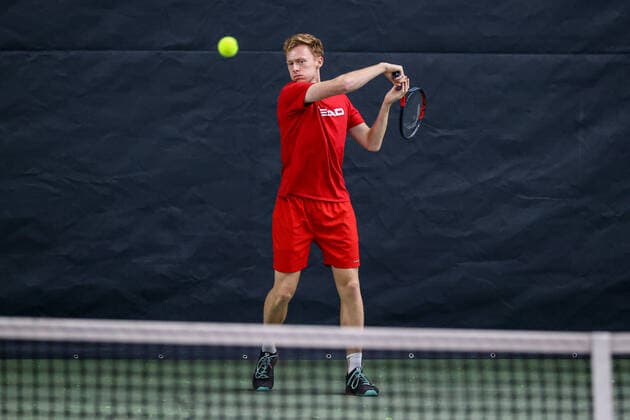Im Bild: Max WISKANDT (GER) TENNIS CHALLENGER HAMBURG - presented by TANNENHOF, Hamburg, Hamburger Tennisverband, 26.10.2020,