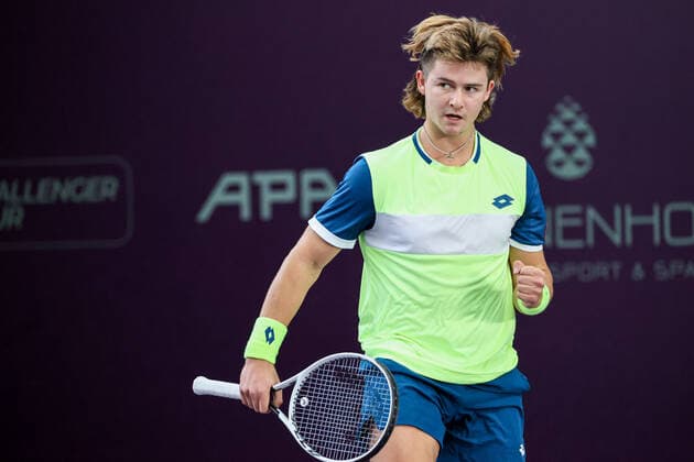 Im Bild: J.J. Wolf (USA) TENNIS CHALLENGER HAMBURG - presented by TANNENHOF, Hamburg, Hamburger Tennisverband, 27.10.2020,