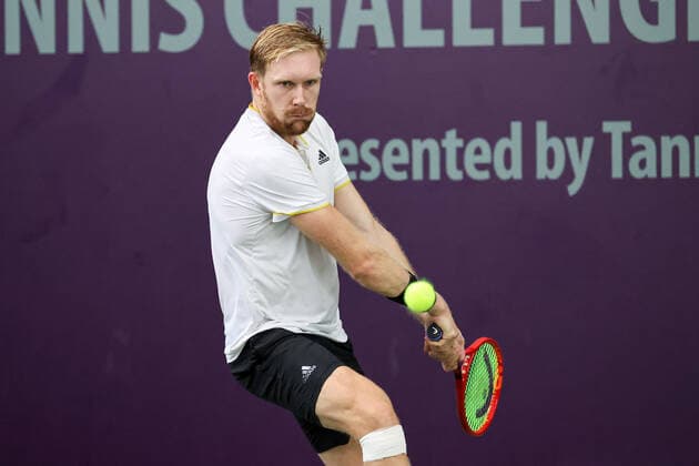 Im Bild: Matthias BACHINGER (GER) TENNIS CHALLENGER HAMBURG - presented by TANNENHOF, Hamburg, Hamburger Tennisverband, 27.10.2020,