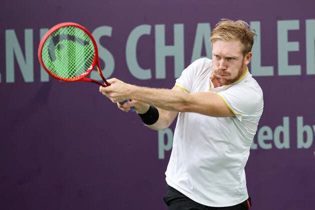 Im Bild: Matthias BACHINGER (GER) TENNIS CHALLENGER HAMBURG - presented by TANNENHOF, Hamburg, Hamburger Tennisverband, 27.10.2020,