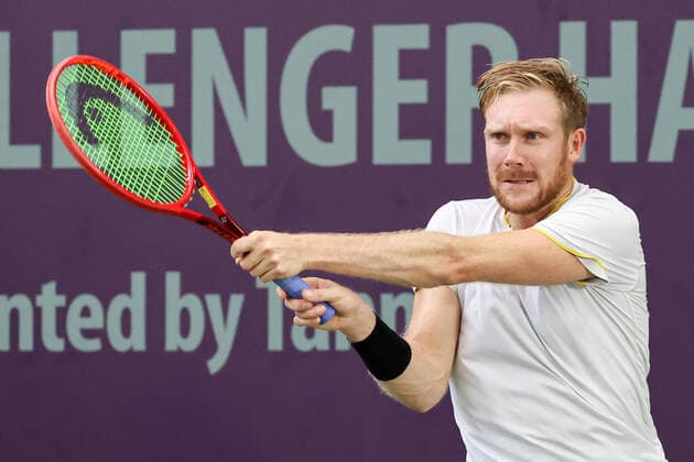 Im Bild: Matthias BACHINGER (GER) TENNIS CHALLENGER HAMBURG - presented by TANNENHOF, Hamburg, Hamburger Tennisverband, 27.10.2020,