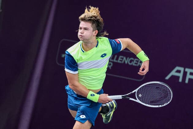 Im Bild: J.J. Wolf (USA) TENNIS CHALLENGER HAMBURG - presented by TANNENHOF, Hamburg, Hamburger Tennisverband, 27.10.2020,