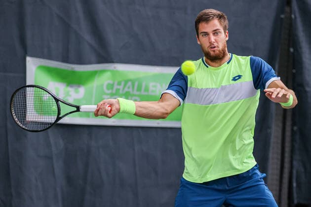 Im Bild: Borna GOJO (CRO) TENNIS CHALLENGER HAMBURG - presented by TANNENHOF, Hamburg, Hamburger Tennisverband, 27.10.2020,