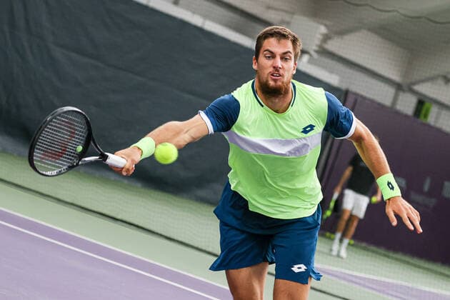 Im Bild: Borna GOJO (CRO) TENNIS CHALLENGER HAMBURG - presented by TANNENHOF, Hamburg, Hamburger Tennisverband, 27.10.2020,