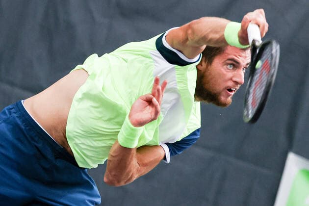 Im Bild: Borna GOJO (CRO) TENNIS CHALLENGER HAMBURG - presented by TANNENHOF, Hamburg, Hamburger Tennisverband, 27.10.2020,
