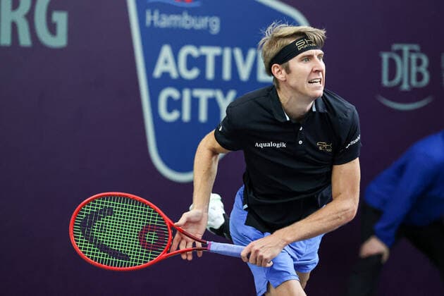 Im Bild: Cedrik-Marcel STEBE (GER) TENNIS CHALLENGER HAMBURG - presented by TANNENHOF, Hamburg, Hamburger Tennisverband, 27.10.2020,