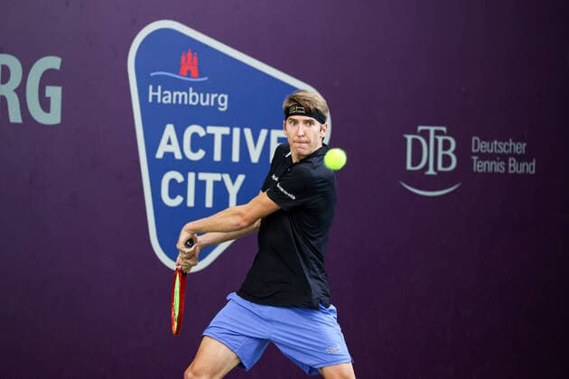 Im Bild: Cedrik-Marcel STEBE (GER) TENNIS CHALLENGER HAMBURG - presented by TANNENHOF, Hamburg, Hamburger Tennisverband, 27.10.2020,