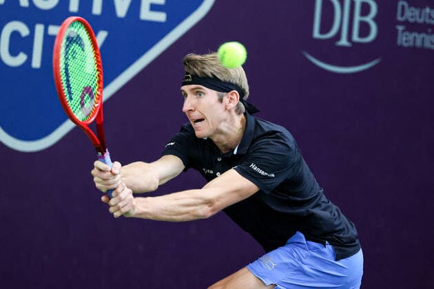 Im Bild: Cedrik-Marcel STEBE (GER) TENNIS CHALLENGER HAMBURG - presented by TANNENHOF, Hamburg, Hamburger Tennisverband, 27.10.2020,