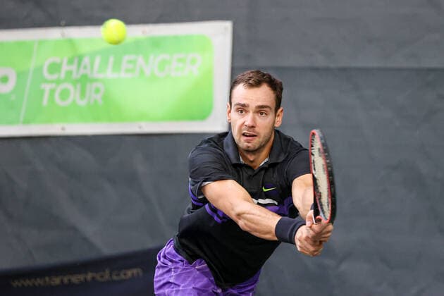 Im Bild: Roman SAFIULLIN (RUS) TENNIS CHALLENGER HAMBURG - presented by TANNENHOF, Hamburg, Hamburger Tennisverband, 27.10.2020,