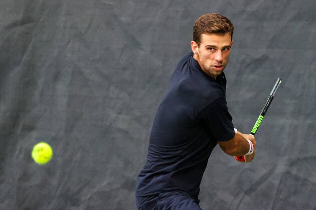 Im Bild: Stefano NAPOLITANO (ITA) TENNIS CHALLENGER HAMBURG - presented by TANNENHOF, Hamburg, Hamburger Tennisverband, 27.10.2020,