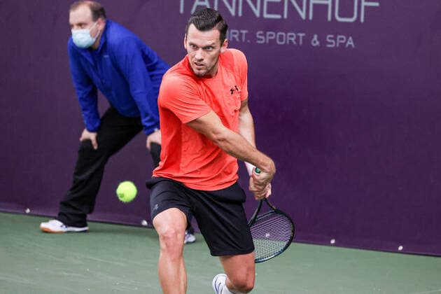 Im Bild: Tobias KAMKE (GER) TENNIS CHALLENGER HAMBURG - presented by TANNENHOF, Hamburg, Hamburger Tennisverband, 27.10.2020,