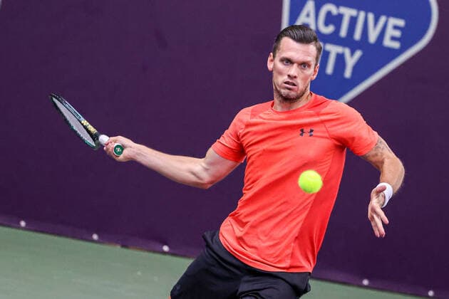 Im Bild: Tobias KAMKE (GER) TENNIS CHALLENGER HAMBURG - presented by TANNENHOF, Hamburg, Hamburger Tennisverband, 27.10.2020,