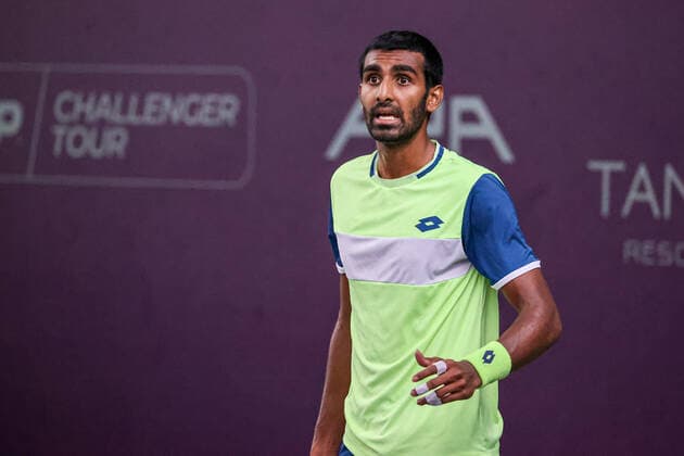 Im Bild: Prajnesh Gunneswaran (IND) TENNIS CHALLENGER HAMBURG - presented by TANNENHOF, Hamburg, Hamburger Tennisverband, 27.10.2020,