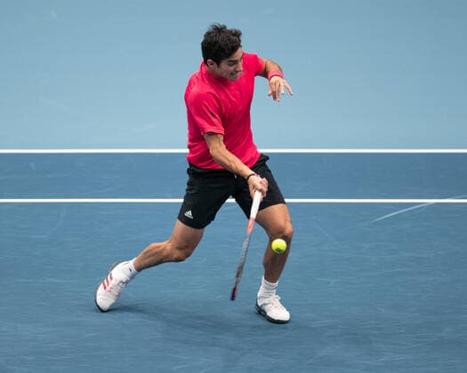 Christian Garin, von oben Tennis - ERSTE BANK OPEN 2020 - ATP, Tennis Herren 500 - Stadthalle - Wien - - Oesterreich - 27 October 2020. Â Copyright: xJuergenxHasenkopfx